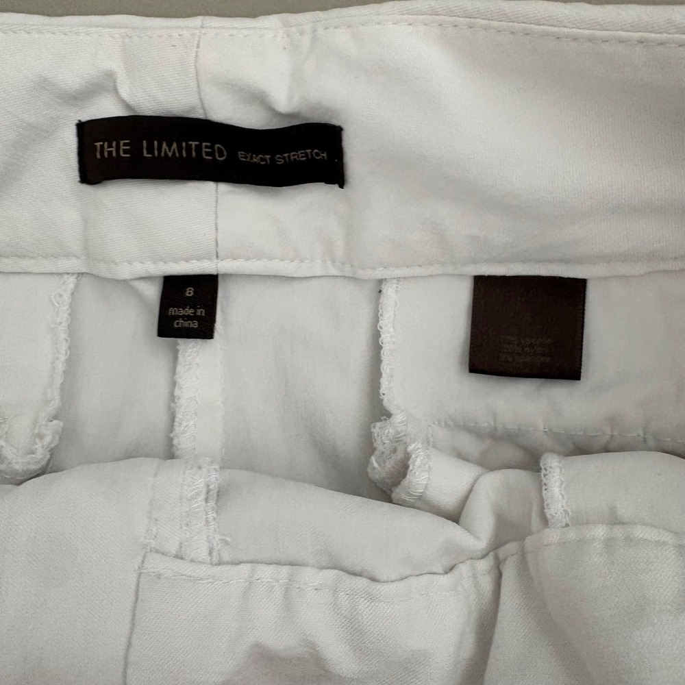 The Limited Exact Stretch White Cropped Capri Pants Size 8 Business Casual - Picture 3 of 8